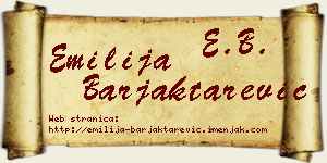 Emilija Barjaktarević vizit kartica